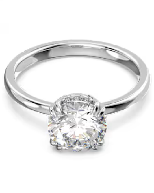 5642636 Swarovski Constella Cocktail White Gold Round Cut Ring Size 60