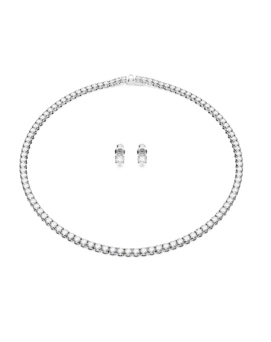 Swarovski 5647730 Swarovski Matrix TENNIS Necklace + STUD ERRINGS Necklaces