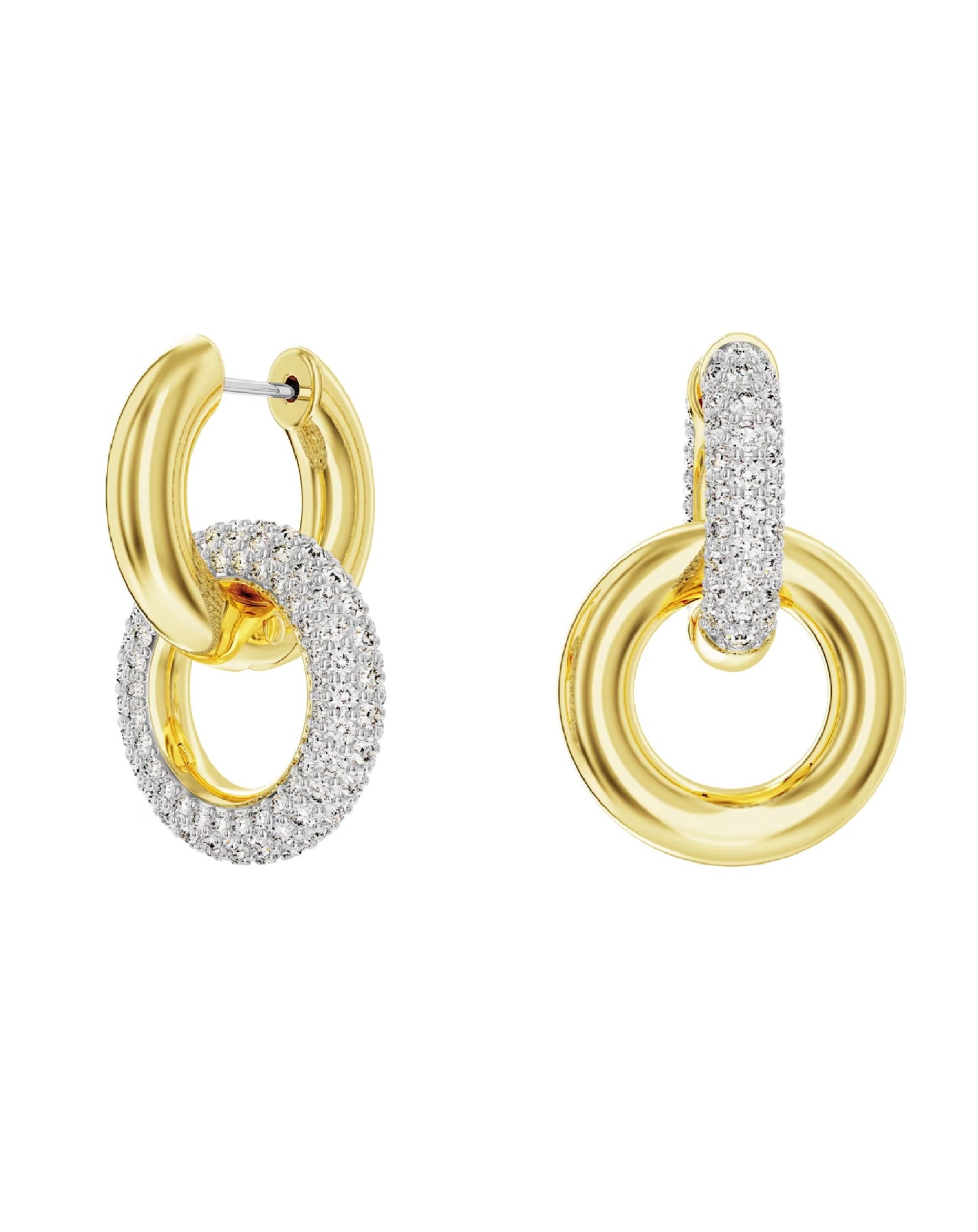 Swarovski 5668818 Dextera hoop earrings, Interlocking loop Earrings