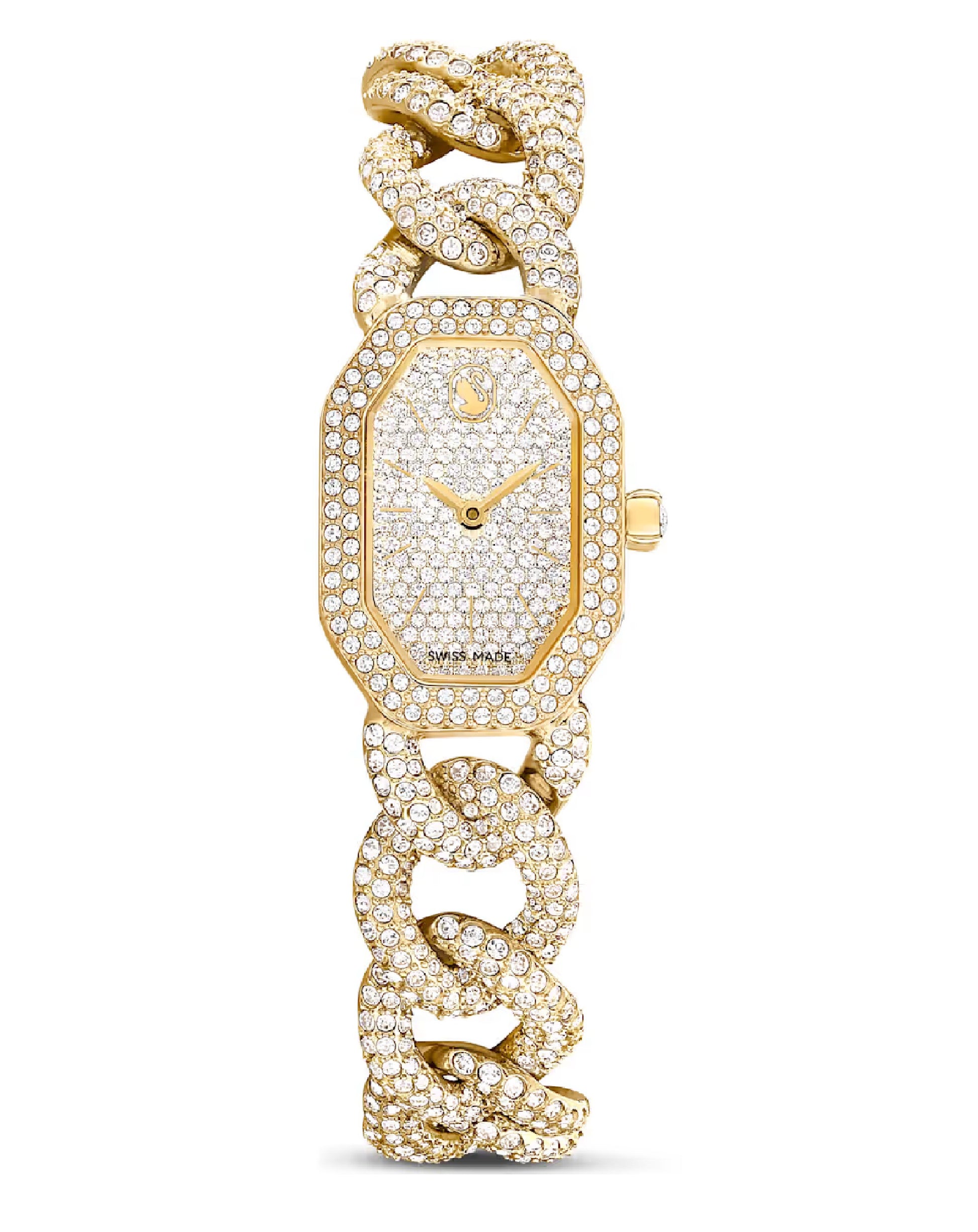 Crystal bracelet, Gold tone, Gold-tone finish