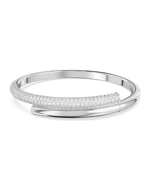 Swarovski 5670252 Swarovski DEXTERA Bangle, WHITE Rhodium Plated Jewelry