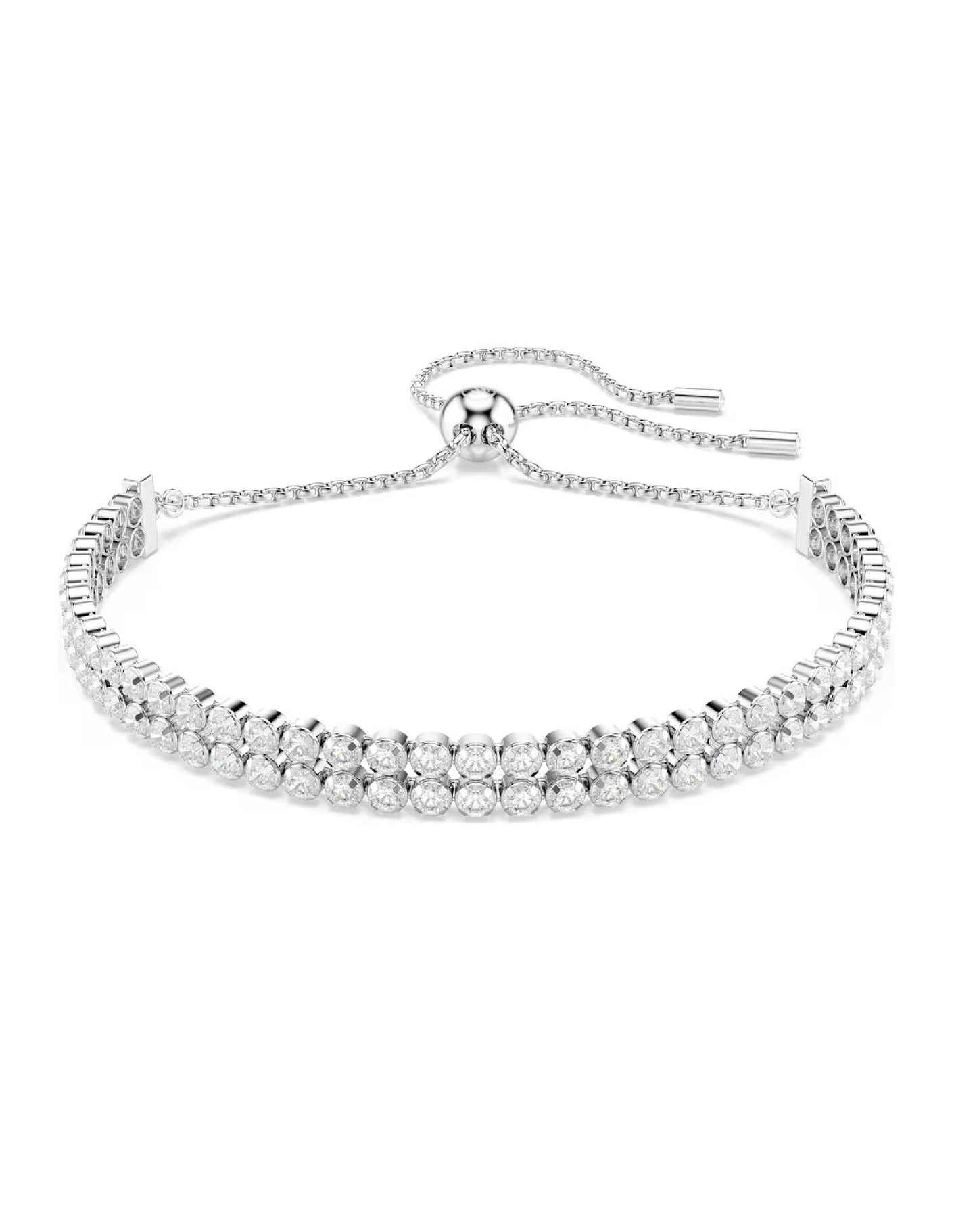 5678252 Swarovski Matrix TENNIS Necklace, Rhodium PLATED M SIZE