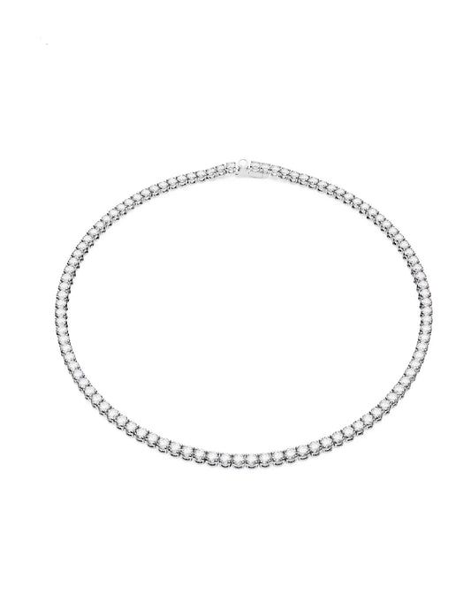 Swarovski 5681796 Swarovski Matrix TENNIS Necklace, Rhodium PLATED M SIZE Necklaces