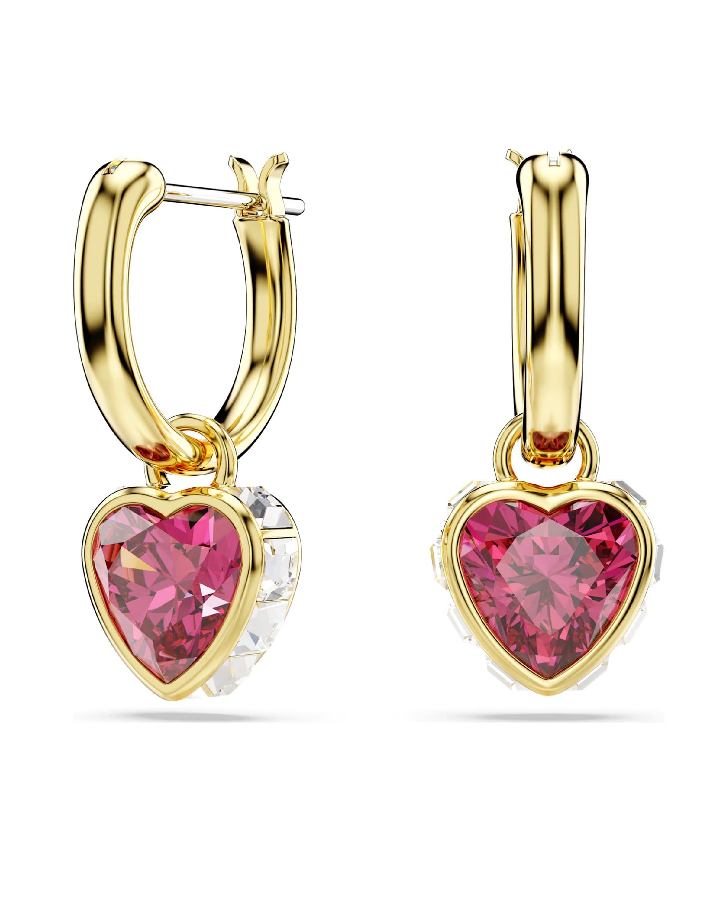 5684760  Swarovski Chroma Rose gold Tone, Hoop Earrings