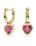 5684760  Swarovski Chroma Rose gold Tone, Hoop Earrings