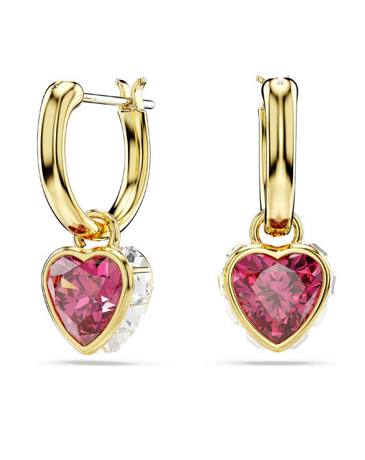 5684760  Swarovski Chroma Rose gold Tone, Hoop Earrings