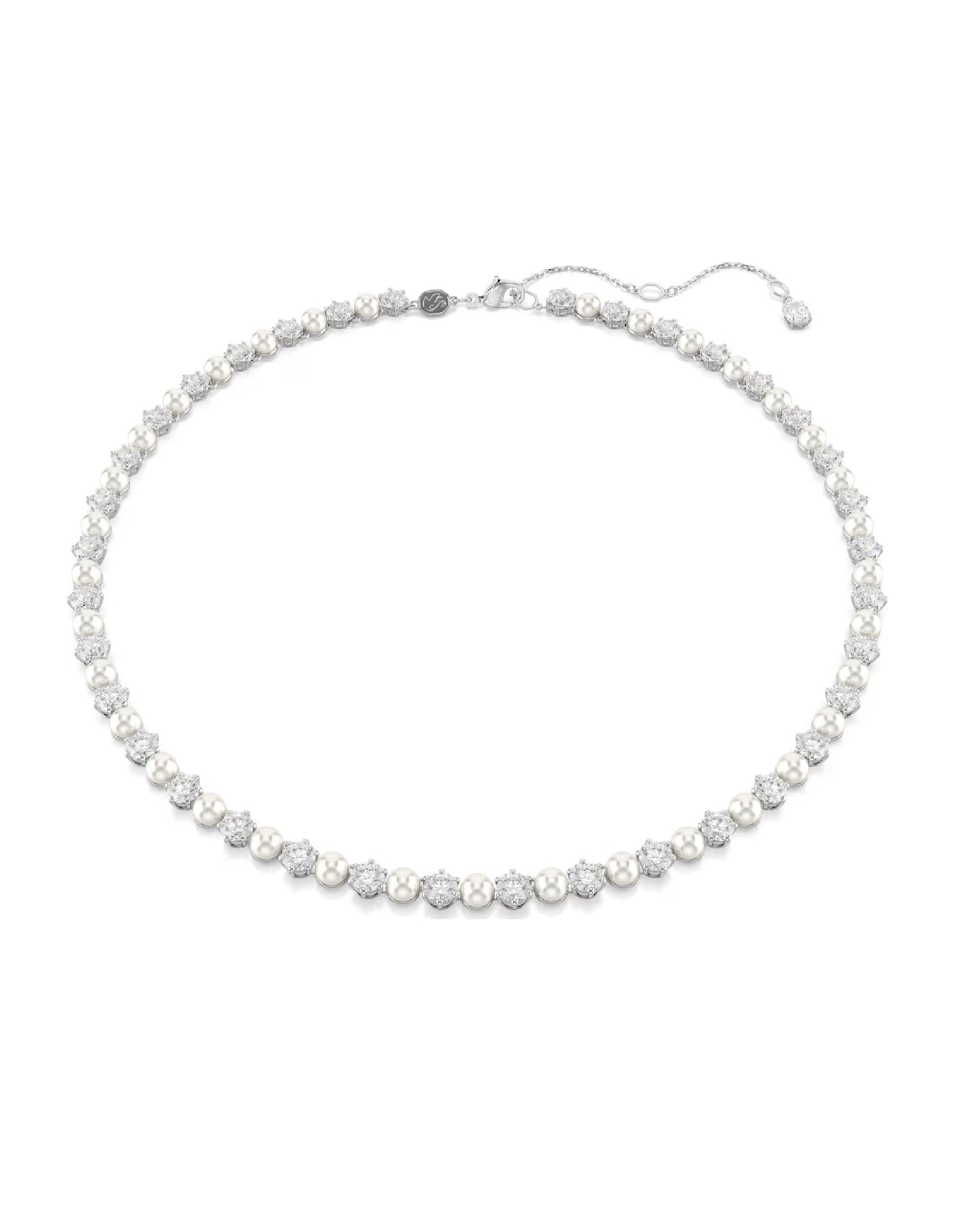 5689623 Swarovski Matrix TENNIS Crystal Pearl Necklace