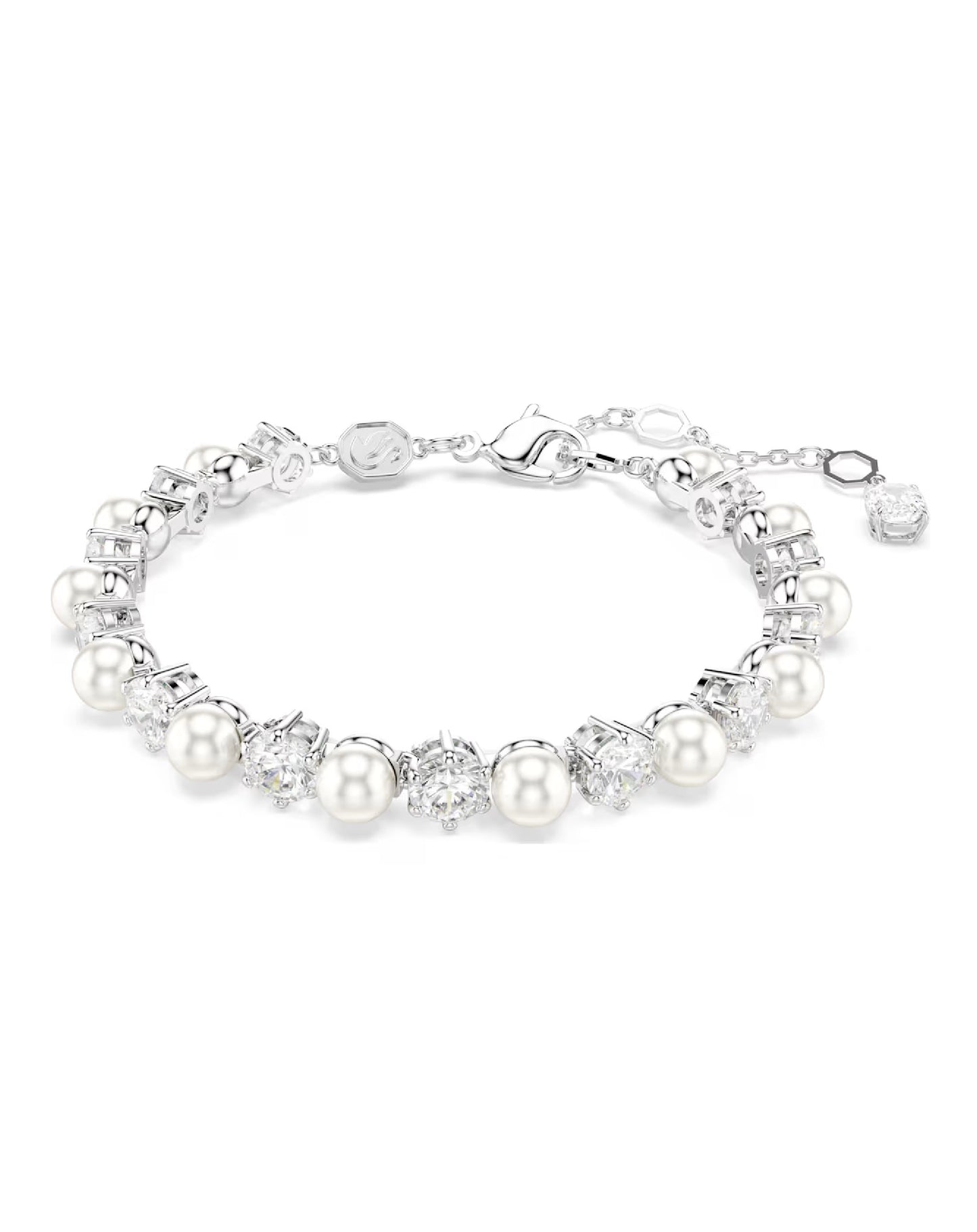 5689625 Swarovski Matrix BRACELET Pearl Size M, White Rhodium