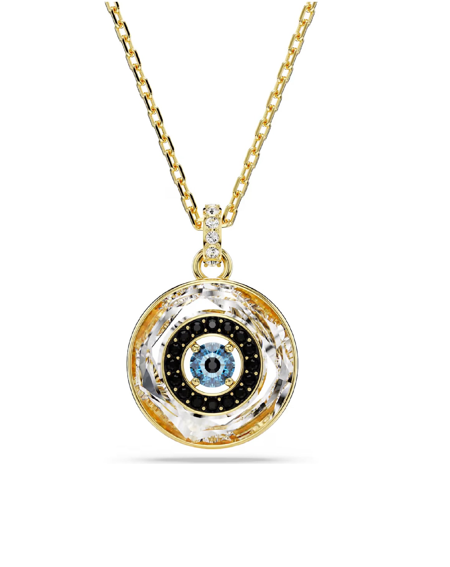 5692169 Swarovski Symbolica Yellow Tone Rhodium Plated Evil Eye Pendant