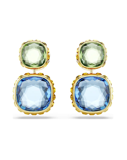 5692492 Swarovski Chroma Drop Earrings, Gold Tone Plated