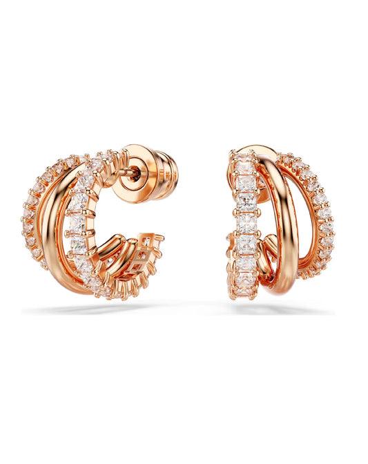 5698702 Swarovski Rose Tone Hyperbola Earrings