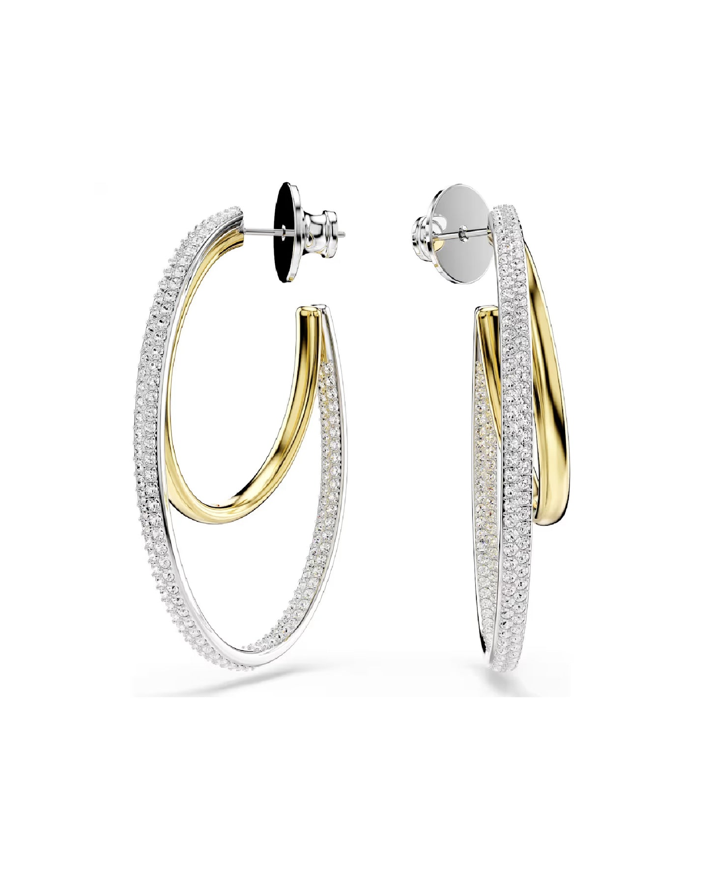 5702400 Swarovski Yellow / White Tone Hyperbola Earrings