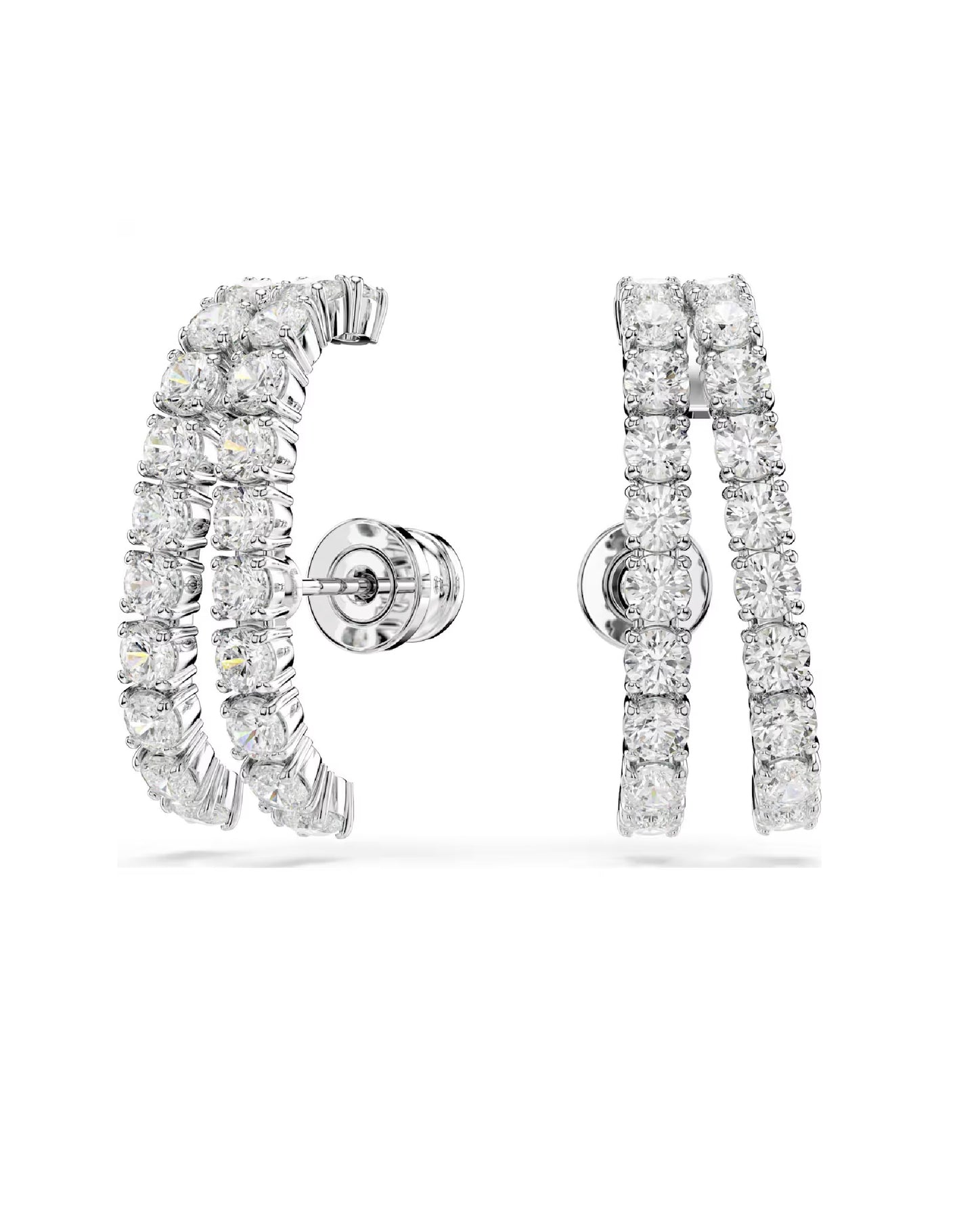 5705835 Swarovski MATRIX Ear Cuffs, White Rhodium Plated