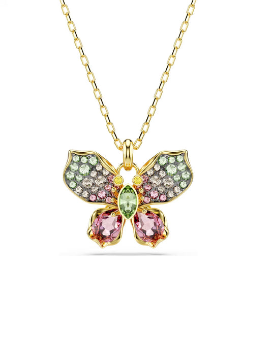 5709950 Swarovski Idyllia, Butterfly, Gold Tone Pendant