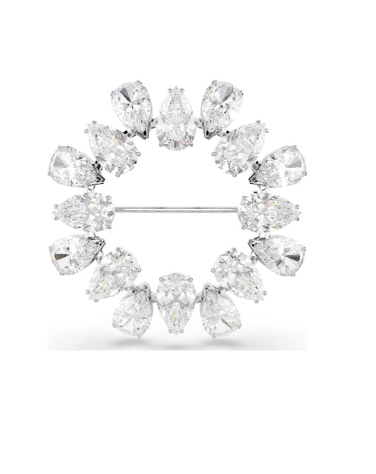 5714646 Swarovski Matrix BROOCH, White Rhodium