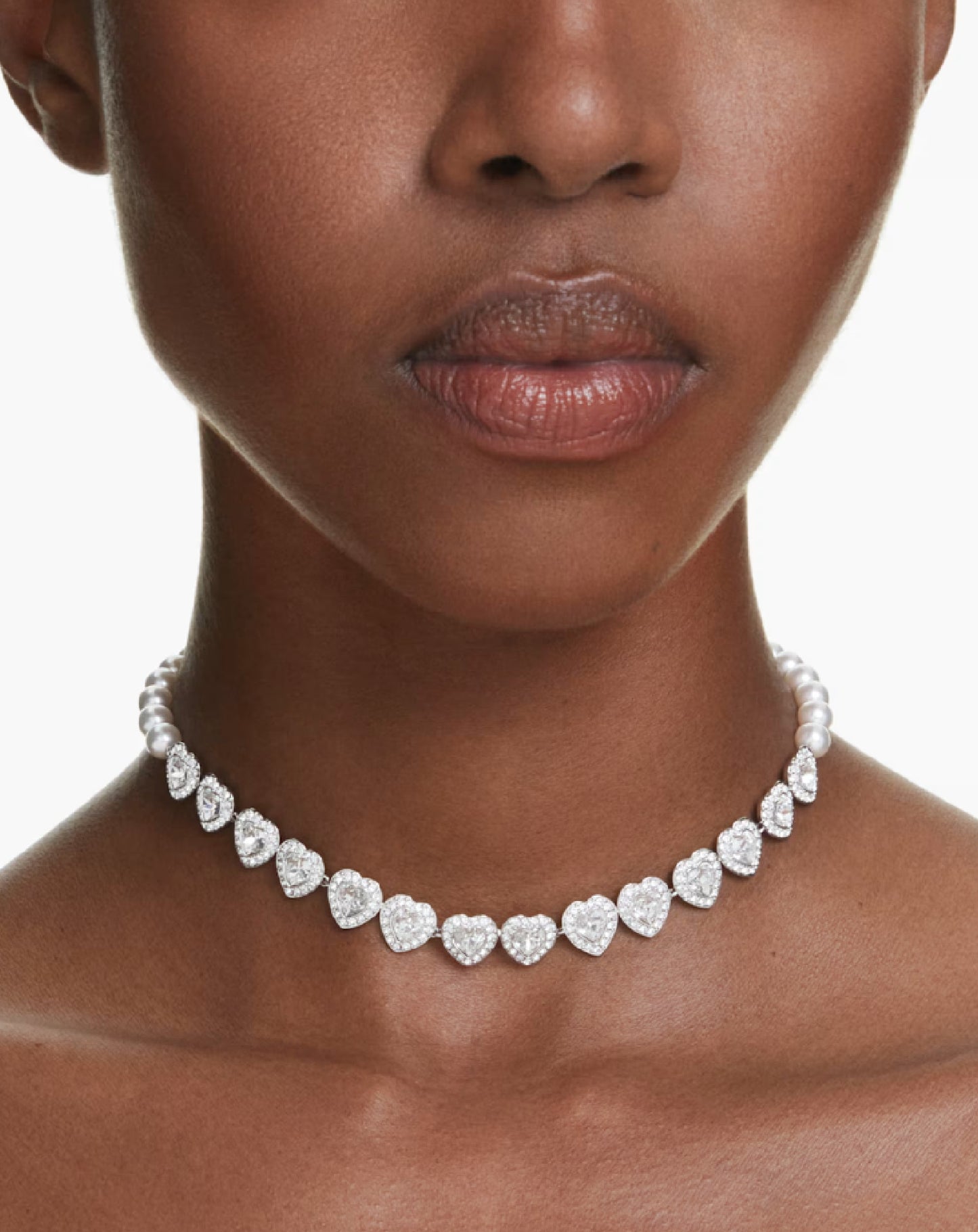 5720861 Swarovski Ariana Grande Necklace, White Tone
