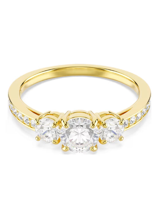 5723292 Stilla Cocktail Ring SWAROVSKI White Rhodium Plated Ring Size 50