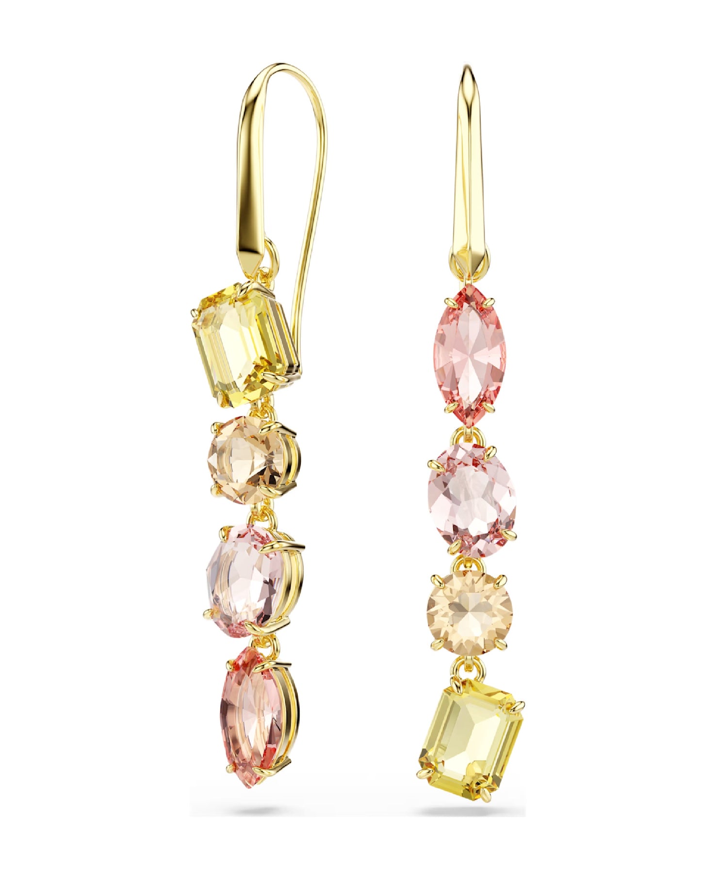5737454 Swarovski Gema Drop Earrings, Gold Tone