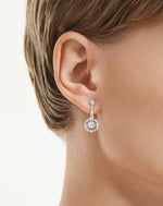 5738194 Constella Drop Earrings, White Tone