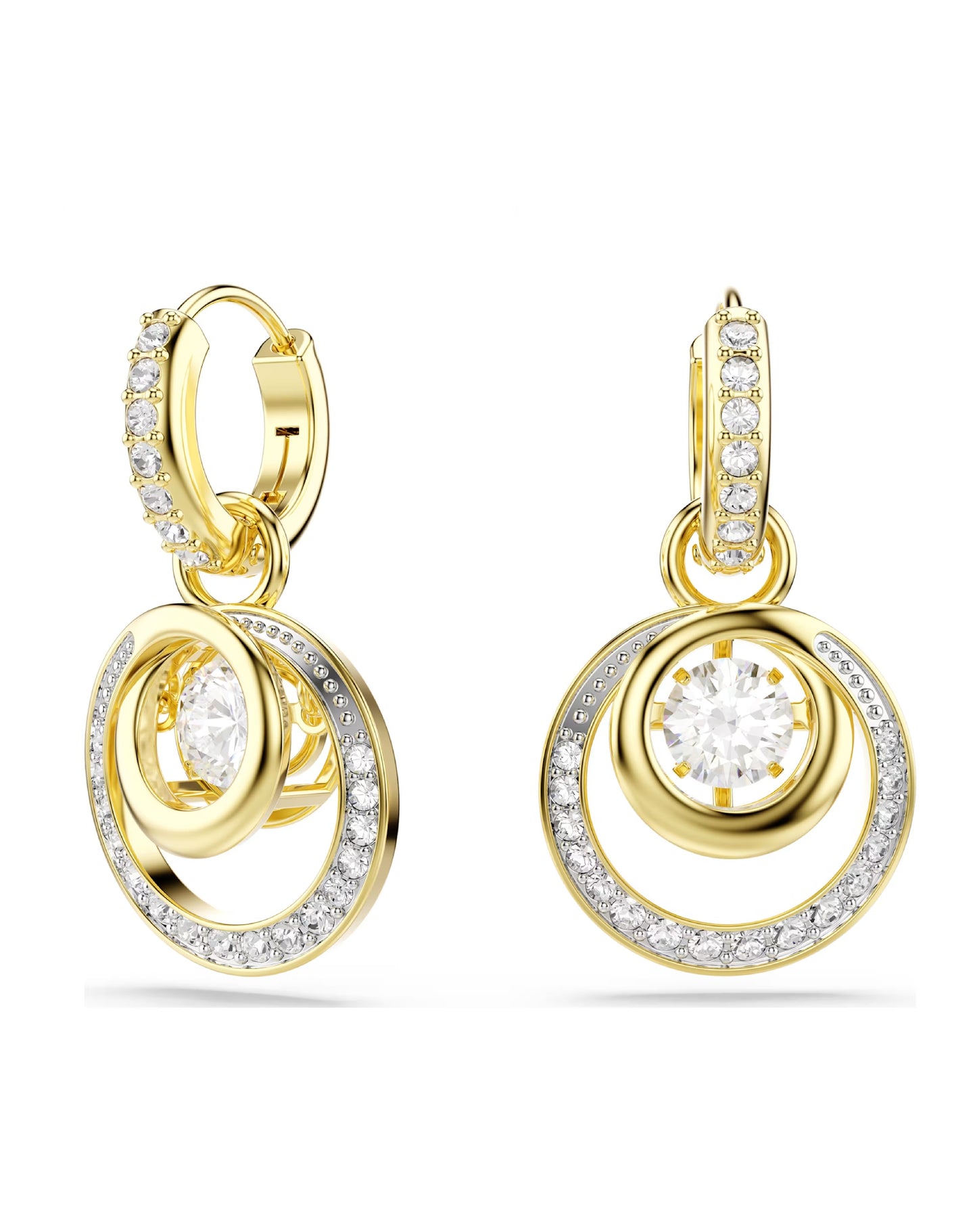 5738249 Hyperbola Drop Earrings, Gold Tone