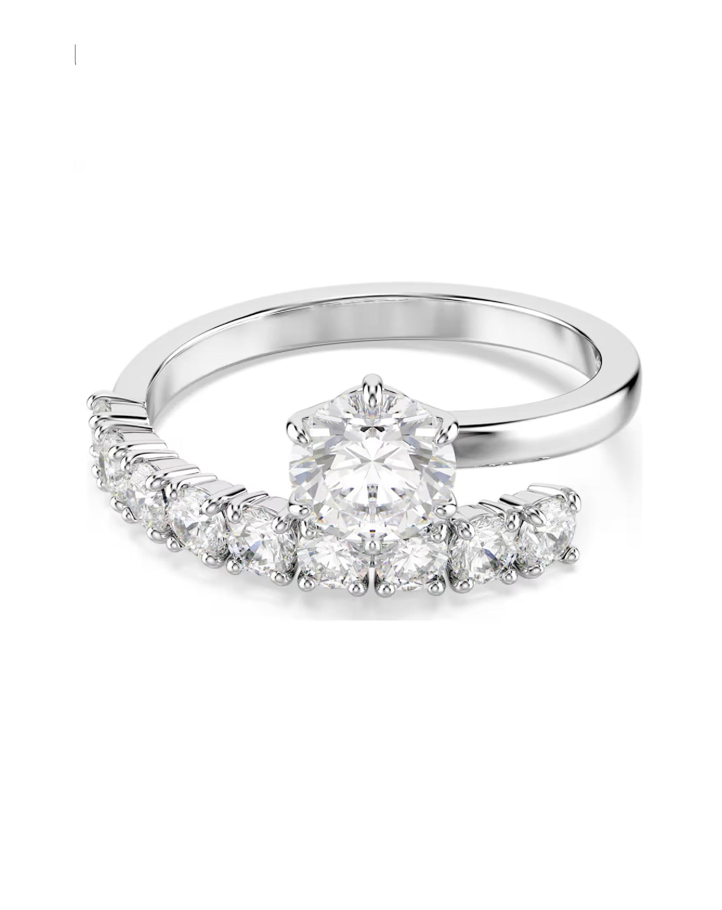5753576 Swarovski Matrix Vittore White Tone, Ring Size 58