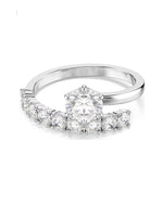 5753576 Swarovski Matrix Vittore White Tone, Ring Size 58
