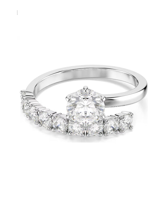 5753575 Swarovski Matrix Vittore White Tone, Ring Size 55