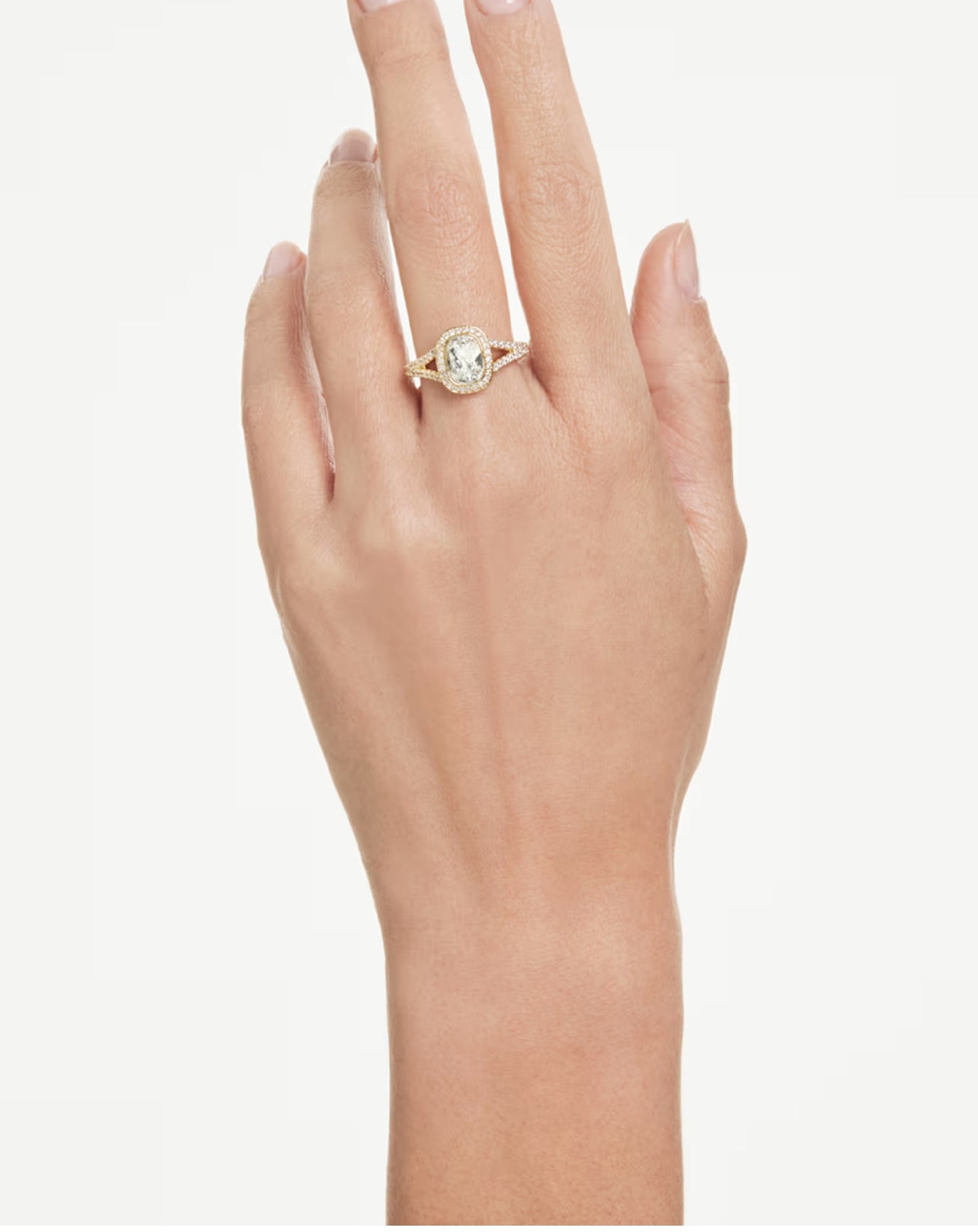 5762626 Swarovski UNA White Tone, Ring Size 55