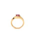 Diamonds Trillion Ruby Diamond Ring, 0.02 Ct, 0.50 Ct Rings