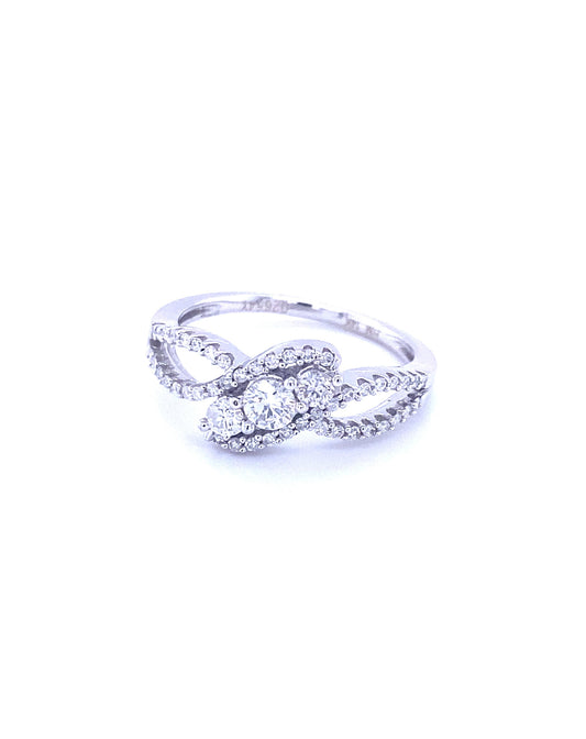 Diamonds Split Shank Diamond Ring, 0.54 CT Rings