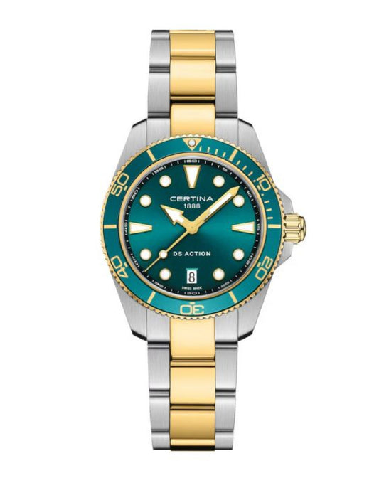 C048.210.22.091.00 Certina DS Action DIVER Green DIAL 34,5 MM
