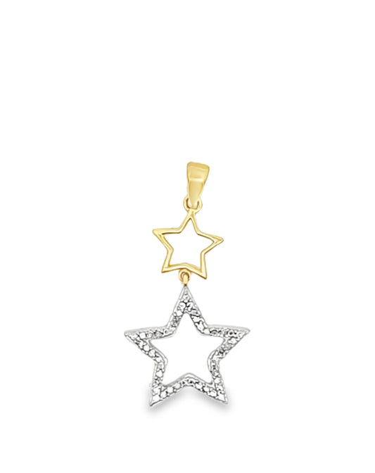 Colgante Estrella Diamante 14 Kt