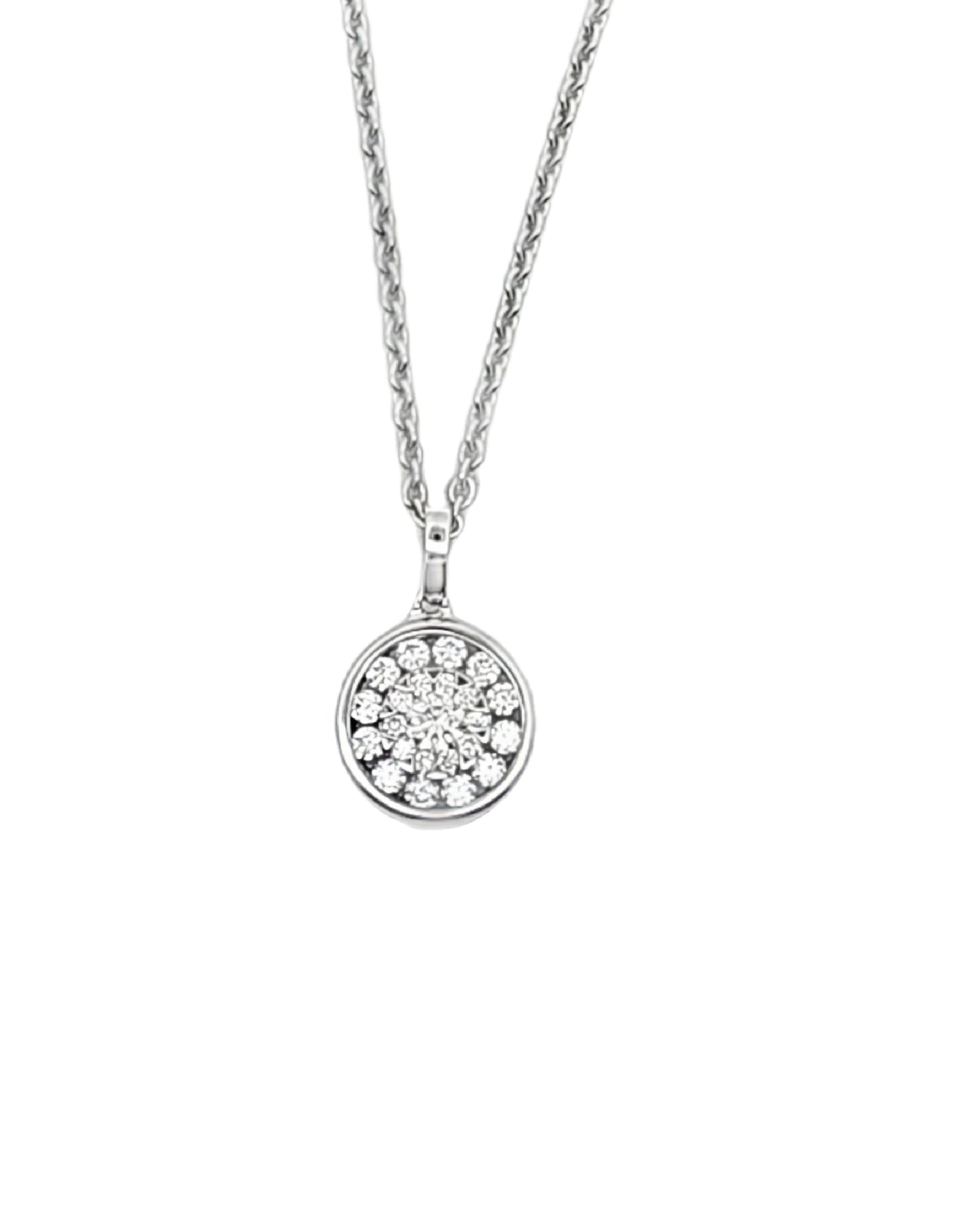 Circle Diamond Pendant .32CT 18KT