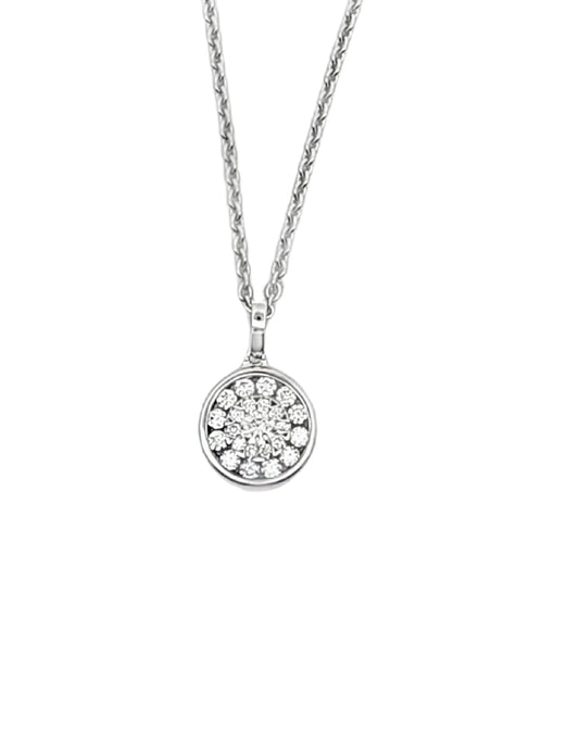 Circle Diamond Pendant .32CT 18KT
