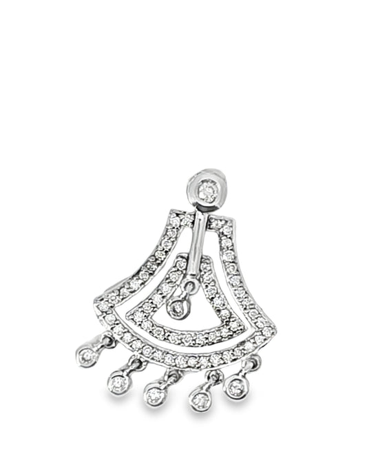 Ethnic Diamond Pendant, 0.88 CT