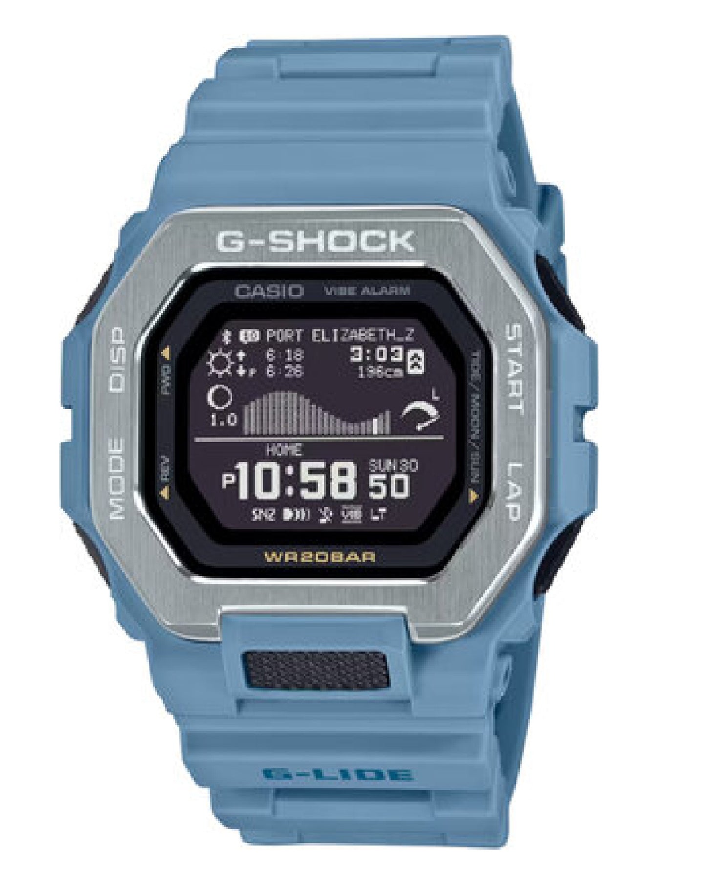 GBX-100-2AER CASIO G-Shock G-SQUAD LIGHT BLUE