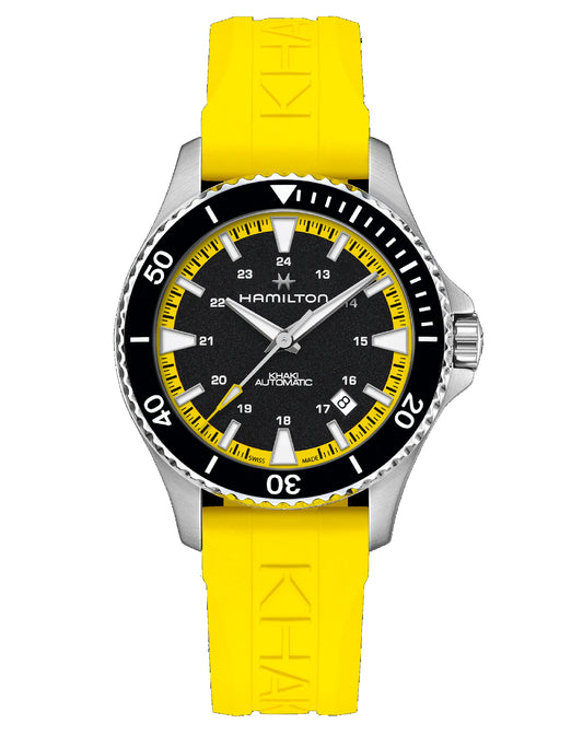 H82395332  Hamilton Auto Khaki Navy Scuba Yellow