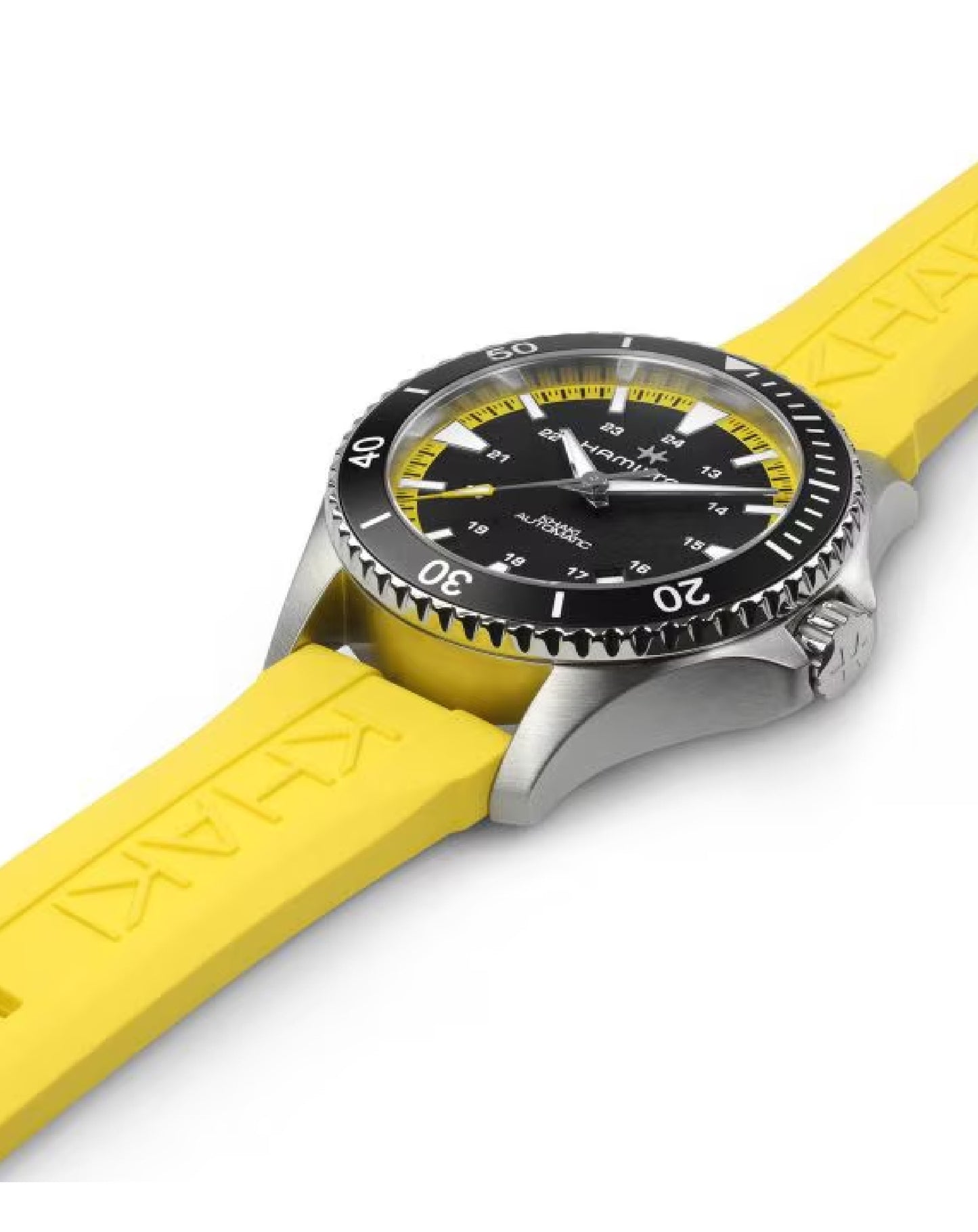 H82395332  Hamilton Auto Khaki Navy Scuba Yellow