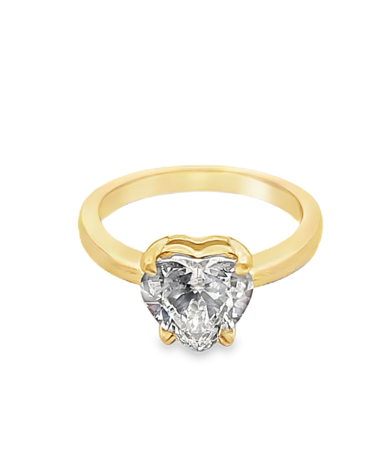 Diamond Ring Lab Grown Heart Shape, 2.01 Ct