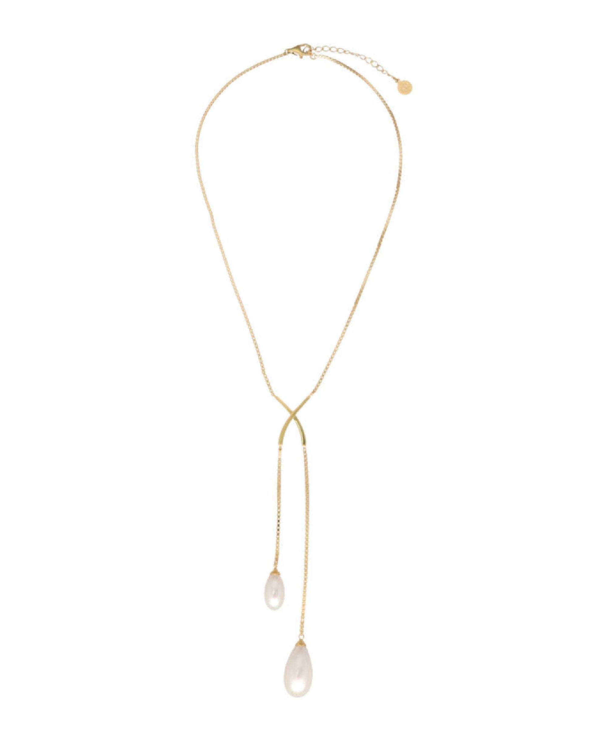 Majorica 16587,01,1,000,010,1 . Necklace White Pearl Tender, MAJ-787, Yellow gold plated Necklaces