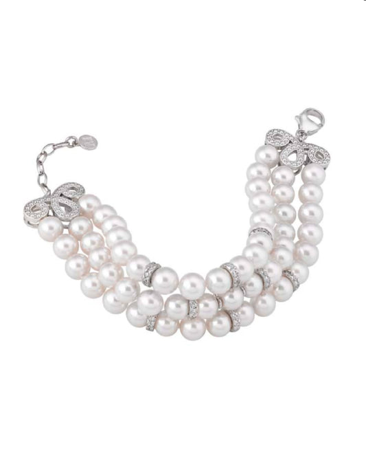 Majorica 15437,01,2,000,010 Majorica Silver Tone Pearl Bracelet, Bracelets