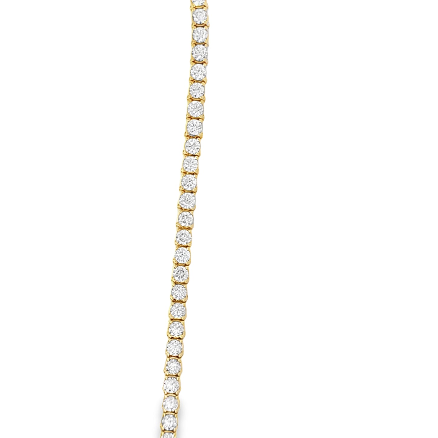 Pulsera Tennis en Oro Amarillo de 14 Kt con Diamantes