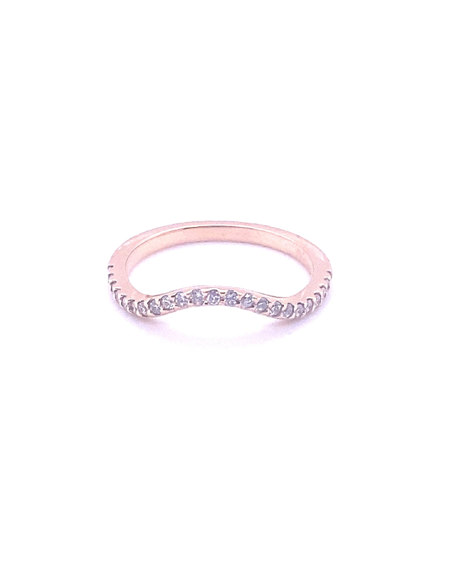 Diamonds Wish Bone Rose Gold Diamond Ring Rings