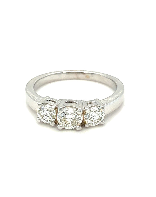 14 Kt TRILOGY Diamond Ring, 1.07 CT