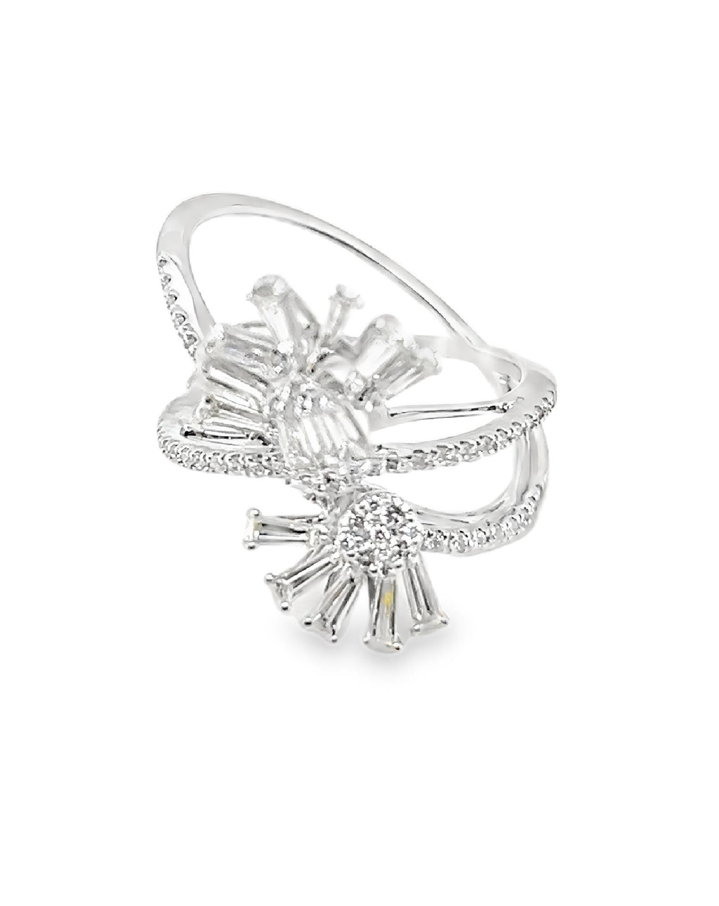 Floral Design  Diamond Ring , 0.96 Ct