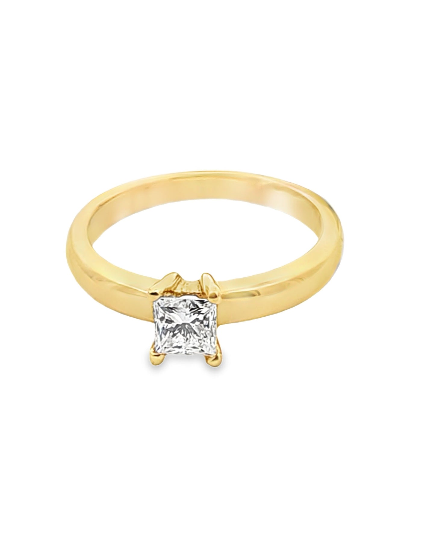 Yellow Gold ENGAGEMENT Diamond Engagement Ring, 0.57 CT