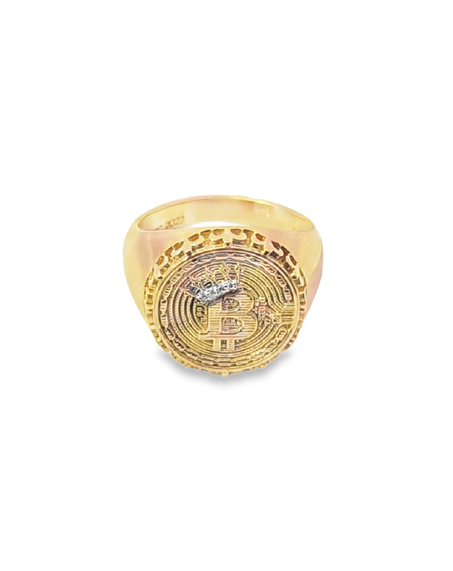 BITCOIN RING 18 KT GOLD