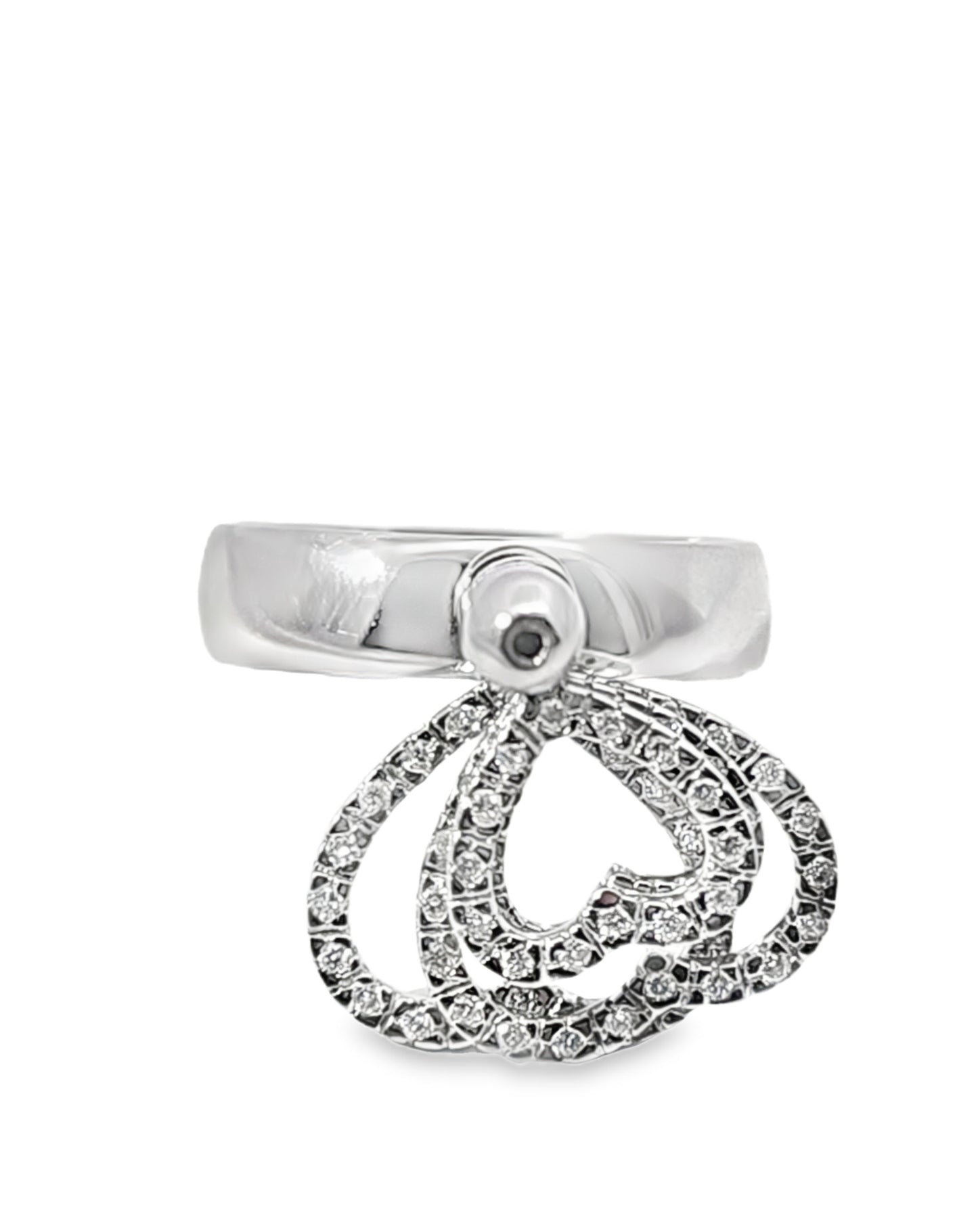 Three Hearts Diamond Ring