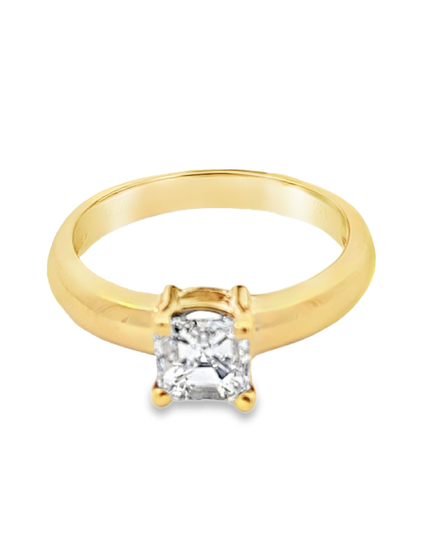 Yellow Solitaire Diamond Ring, 1.01 CT