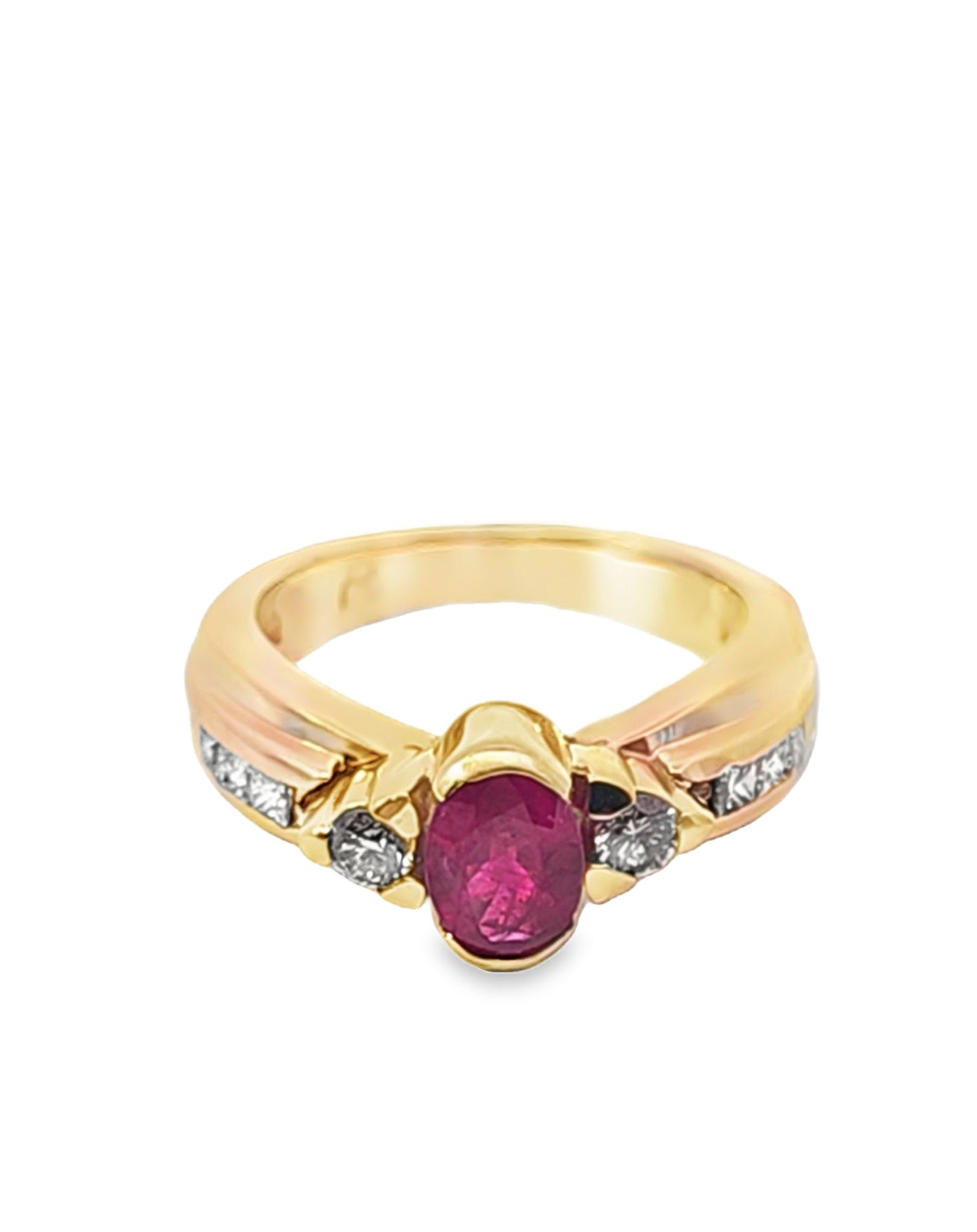 Oval Ruby Diamond Ring